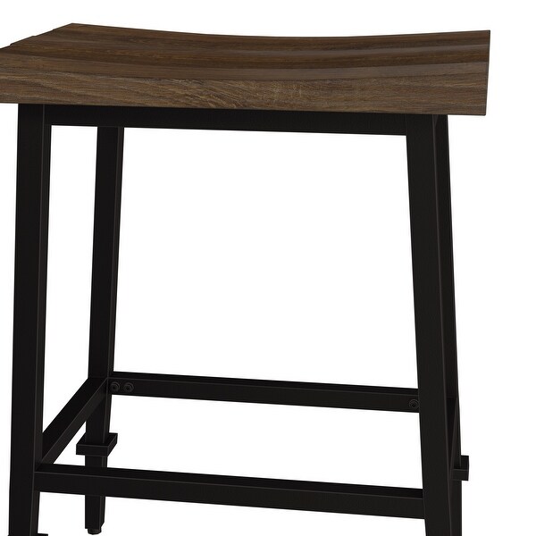 Hillsdale Trevino Metal Backless Counter Height Stool， Set of 2 - 24.75H X 19W X 14D