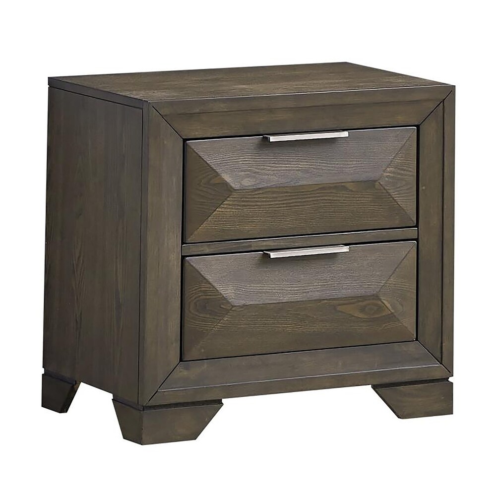 Franklin Brown 2 Drawer 16.5 in. W Nightstand