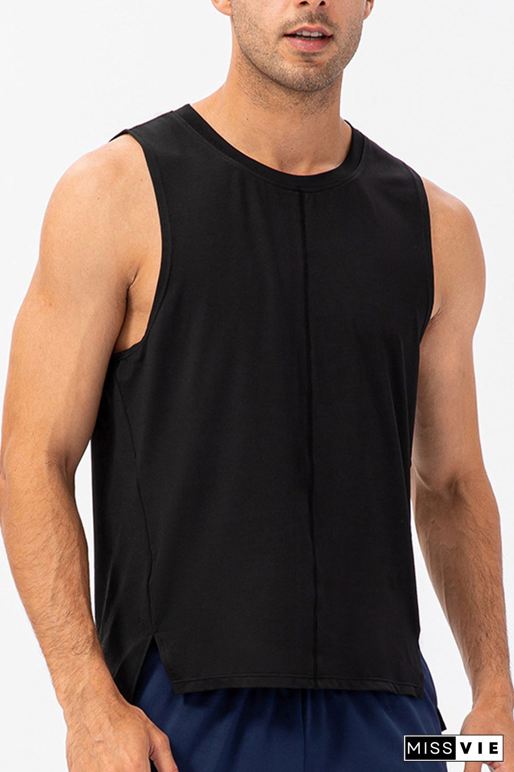 Plain Breathable Men's Quick Dry Gym Tank Top