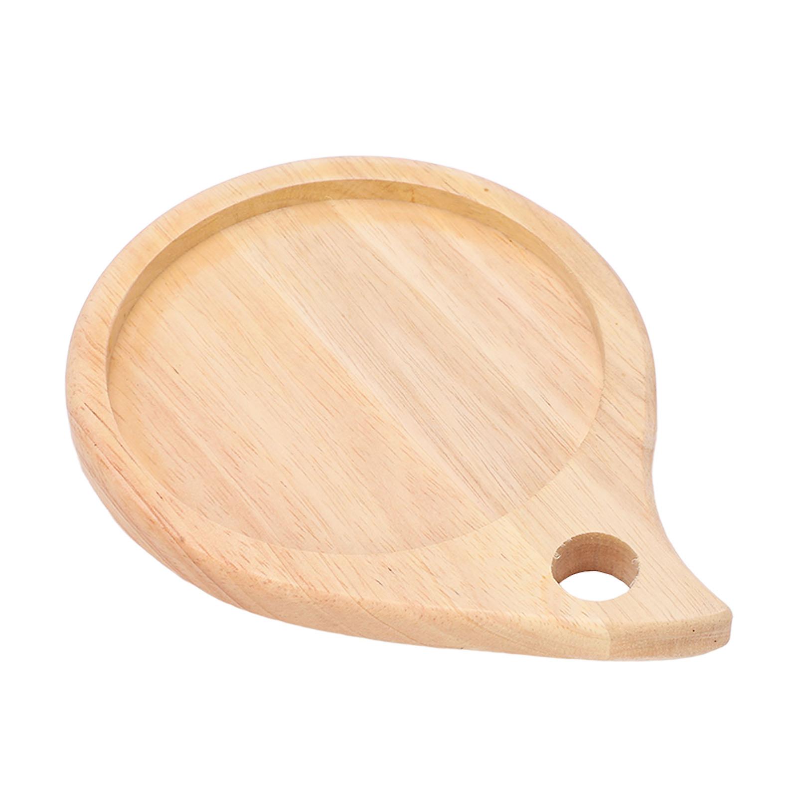 Round Wooden Cutting Board With Handle Cheese Paddle Board Pizza Peel Paddle For Fruit Vegetable Meat Kitchen