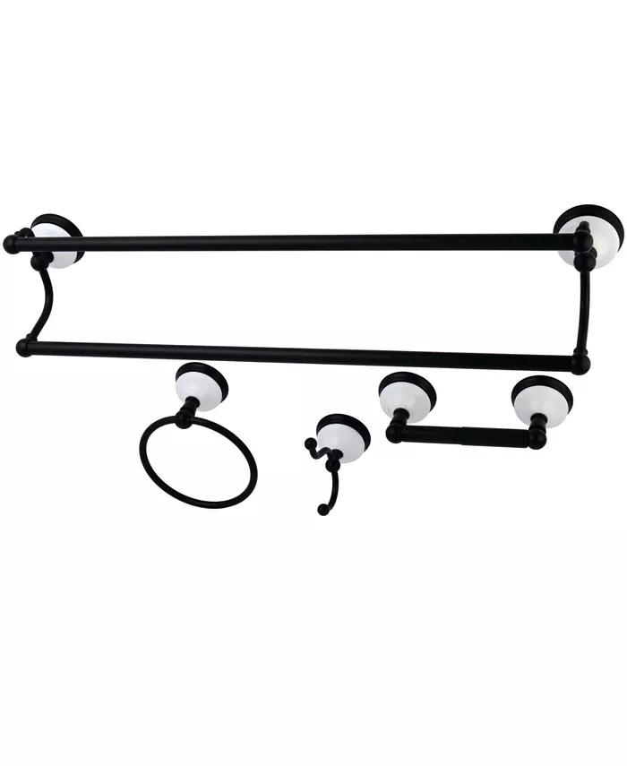 Kingston Brass Victorian 4-Pc. Dual Towel Bar Bathroom Hardware Set