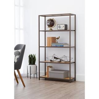 TRINITY Bronze Anthracite 5-Tier Steel Shelving Unit (32 in. W x 60 in. H x 12 in. D) TBFPRA-3611