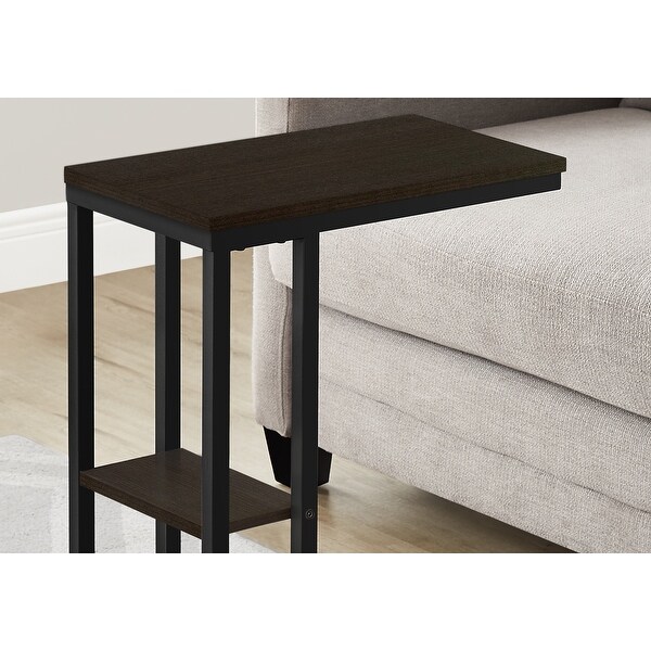 Accent Table， C-shaped， End， Side， Snack， Living Room， Bedroom， Metal， Laminate， Contemporary， Modern - 18.25