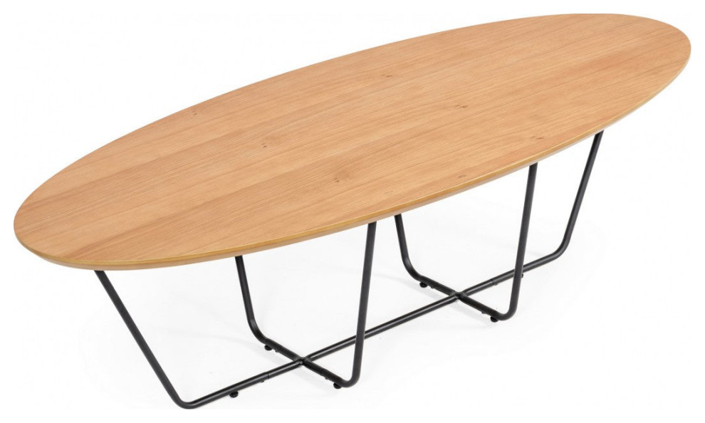 Lambros Industrial Large Oak Coffee Table   Transitional   Coffee Tables   by V.S.D Furniture  Houzz