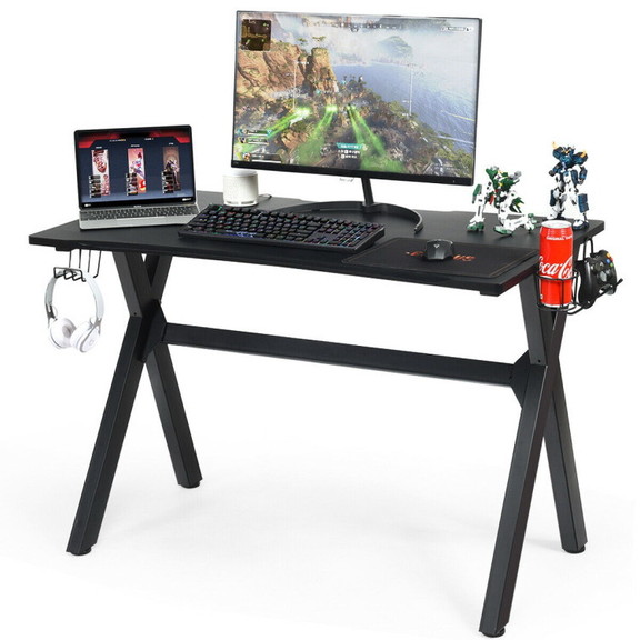 Costway 72586410 Ergonomic Gaming Desk with Mousep...