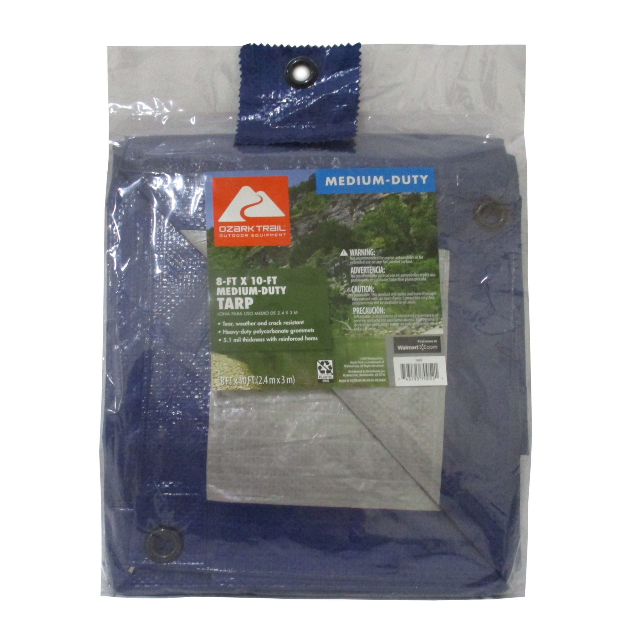 Ozark Trail All-Purpose Tarp, 8' by 10', Material PE