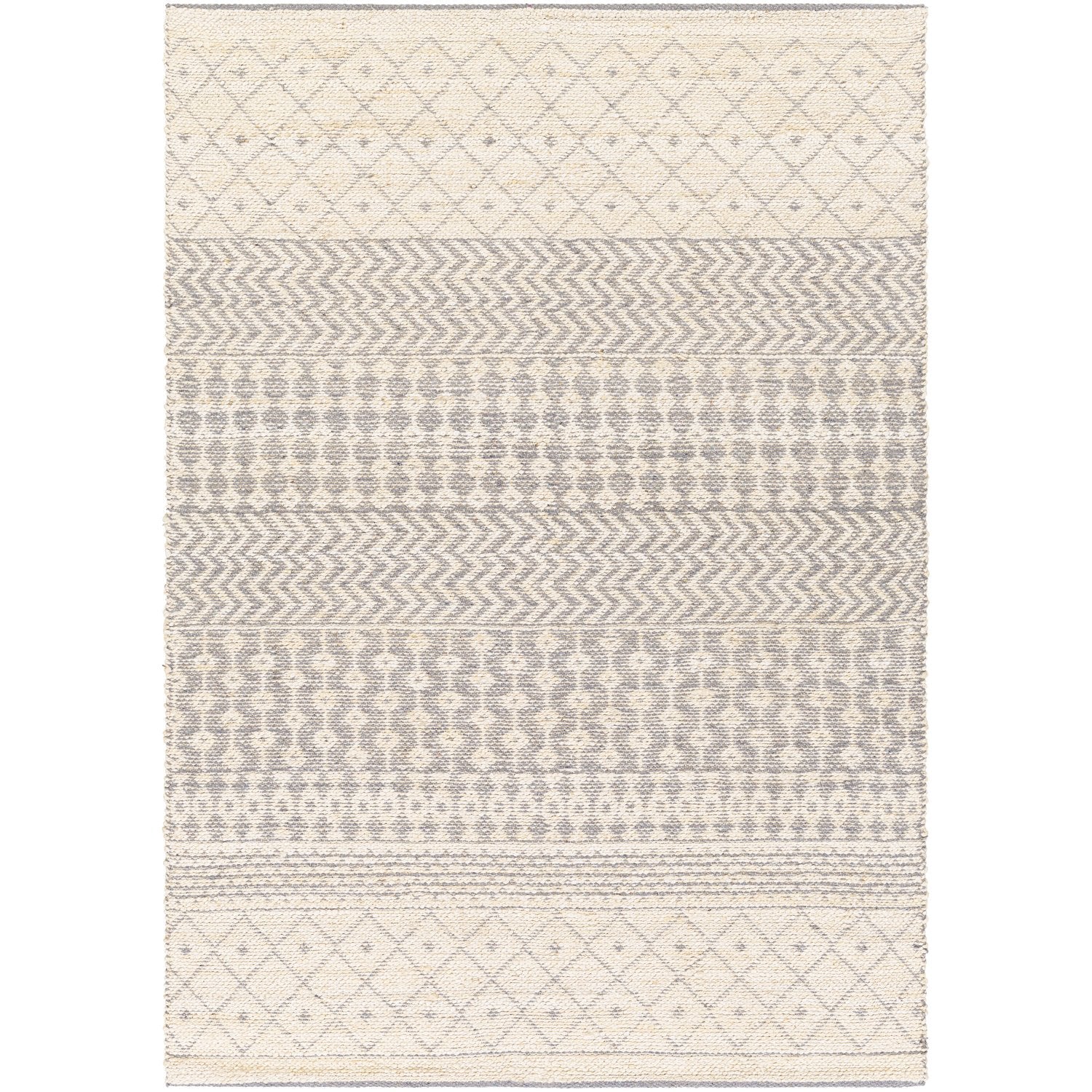 Bryant Hand Woven Rug in Beige, Medium Gray