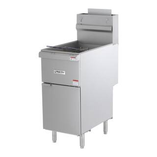 Magic Chef 20.80 Qt. 40 lbs. Stainless Steel Natural Gas Commercial Fryer MCCGF40A