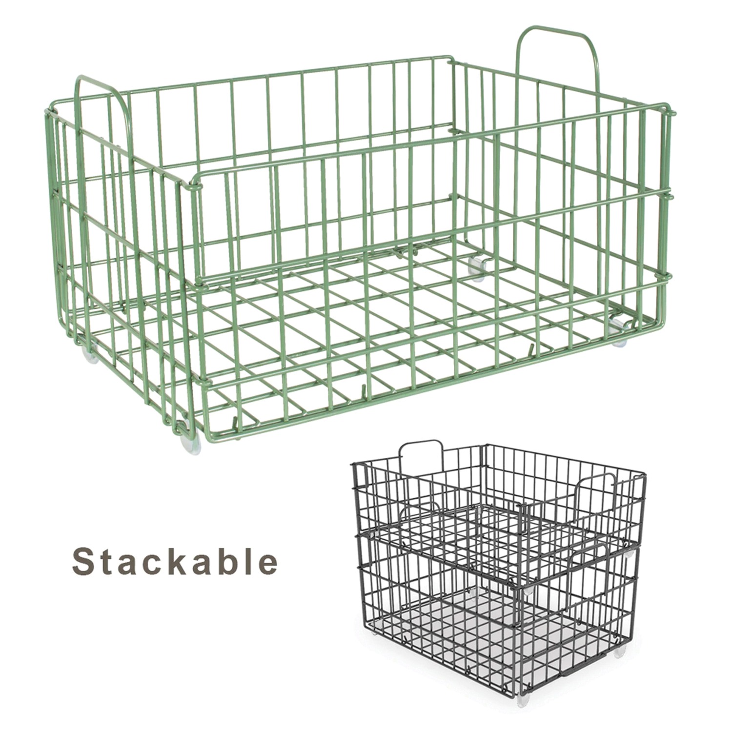 Atlantic Cart System 3 Tier Wide Green