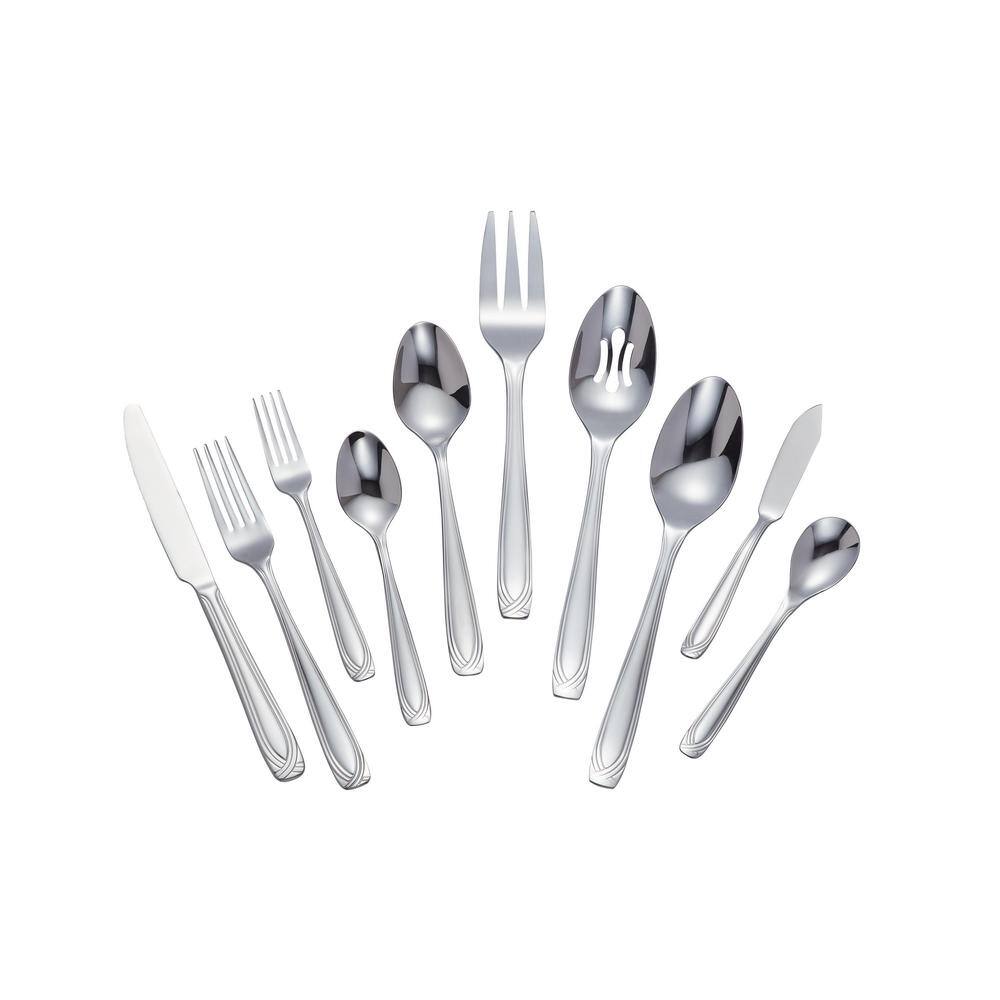 Home Decorators Collection Lora 45-Piece Stainless Steel Flatware Set (Service for 8) KS0991-45P