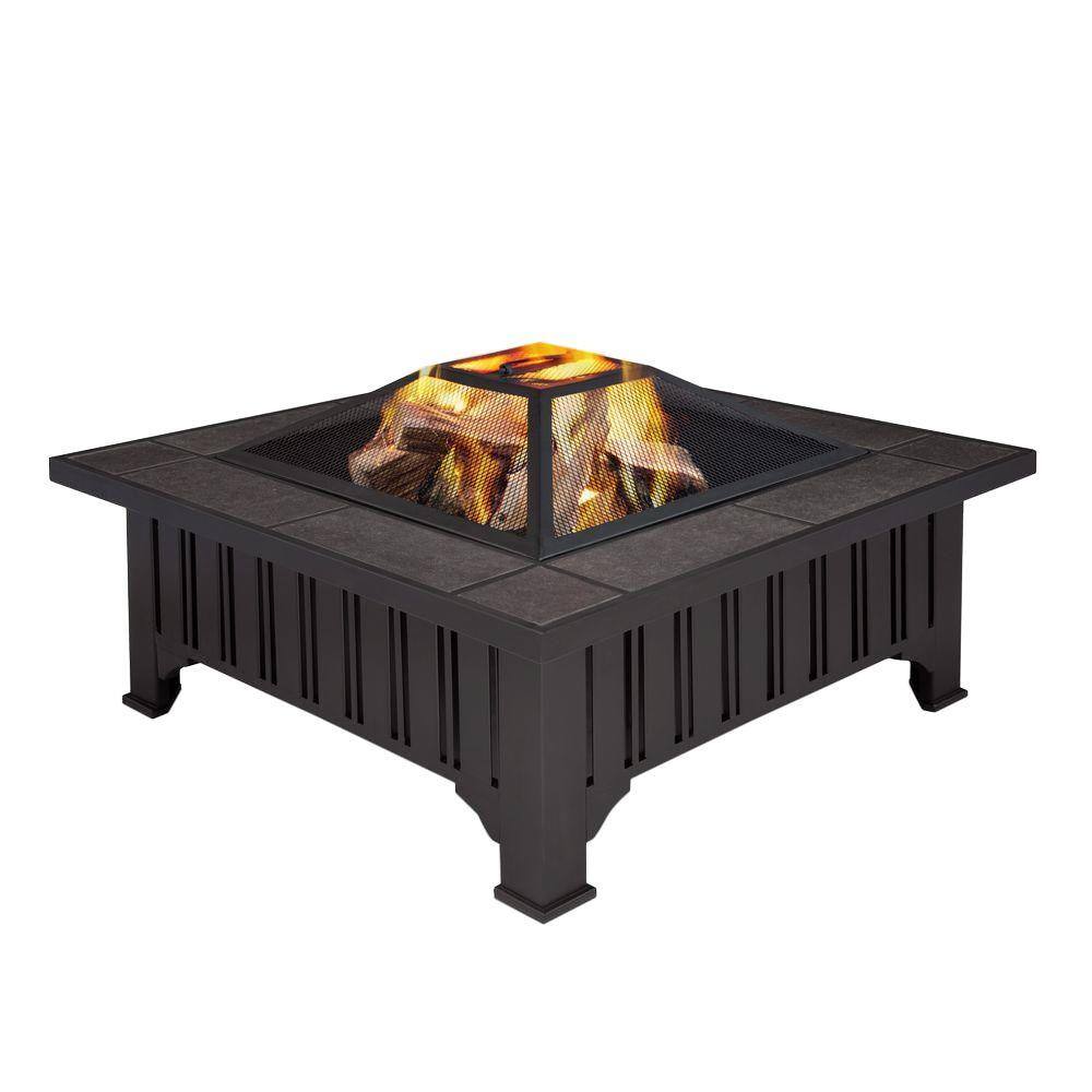 Real Flame Lafayette 34 in. Wood Burning Fire Pit 908-BK