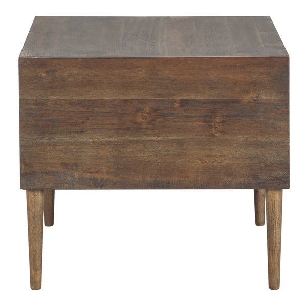 Kisper Dark Brown Square End Table