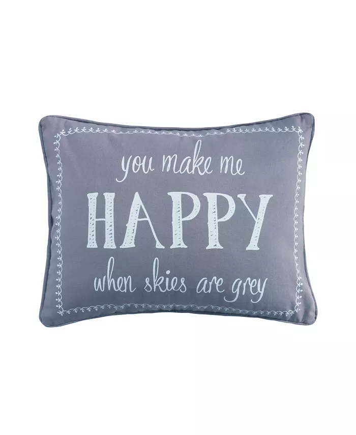 Levtex Gramercy Happy Decorative Pillow， 14