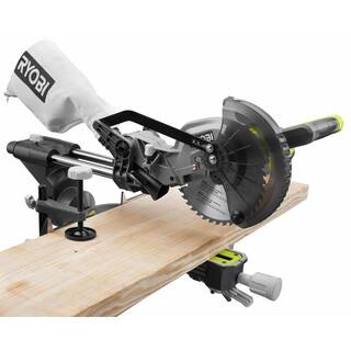 RYOBI ONE+ 18V Cordless 7-14 in. Sliding Compound Miter Saw with HIGH PERFORMANCE Lithium-Ion 4.0 Ah Battery PBT01B-PBP004