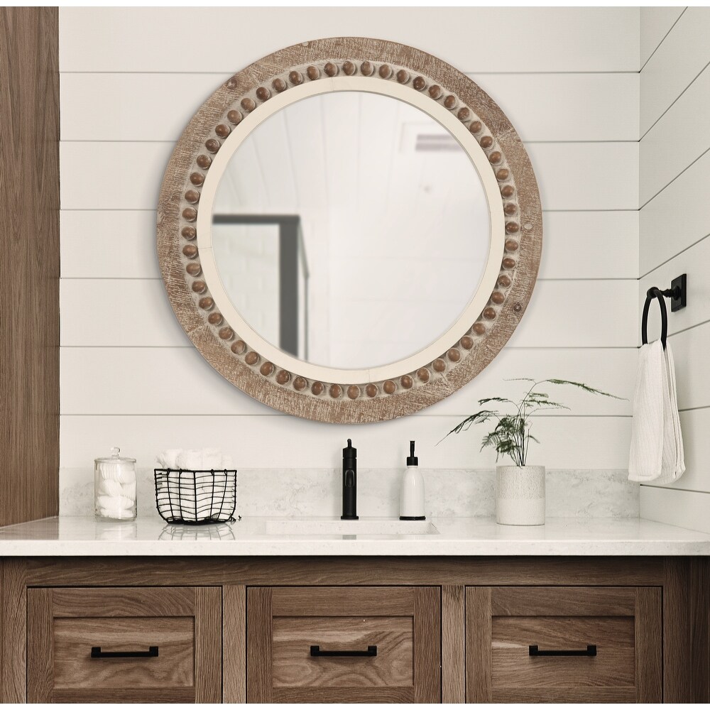 Kate and Laurel Maddigan Wood Framed Wall Mirror   28\