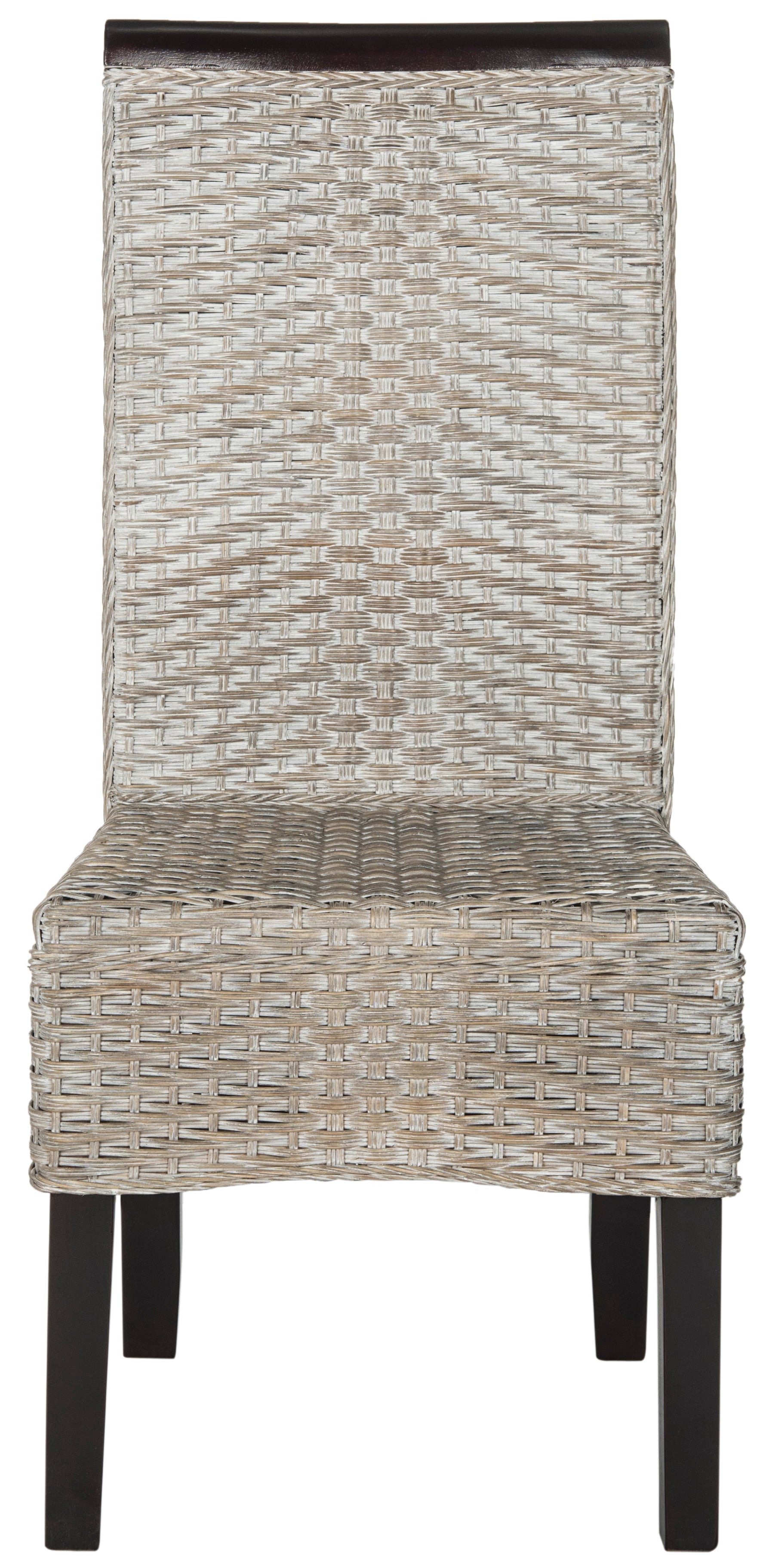 Safavieh Ilya Nautical Wicker 18''H Wicker Dining Chair， Set of 2