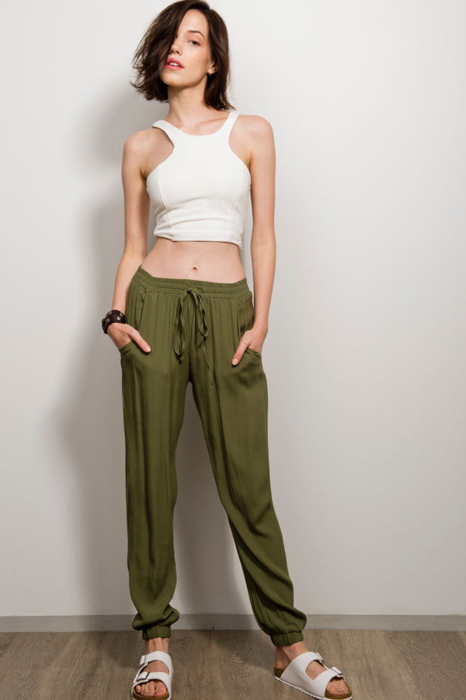 Lounging Around Pants Khaki