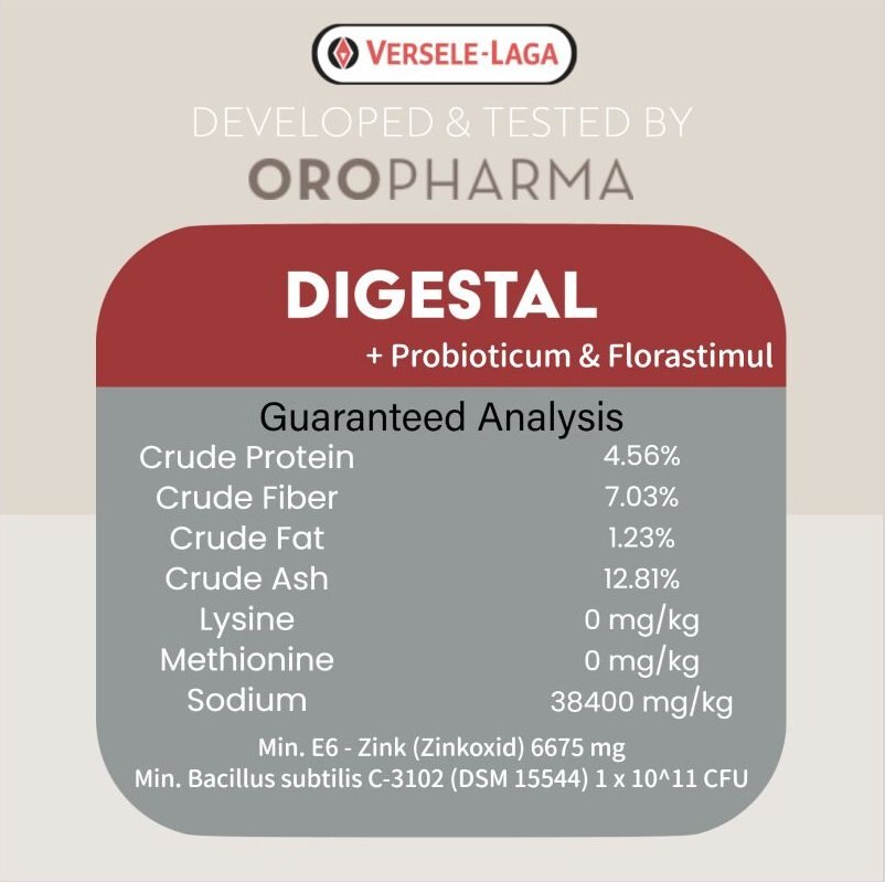 Versele-Laga Oropharma Digestal + Florastimul Digestive Support Pigeon Supplement， 11-oz tub