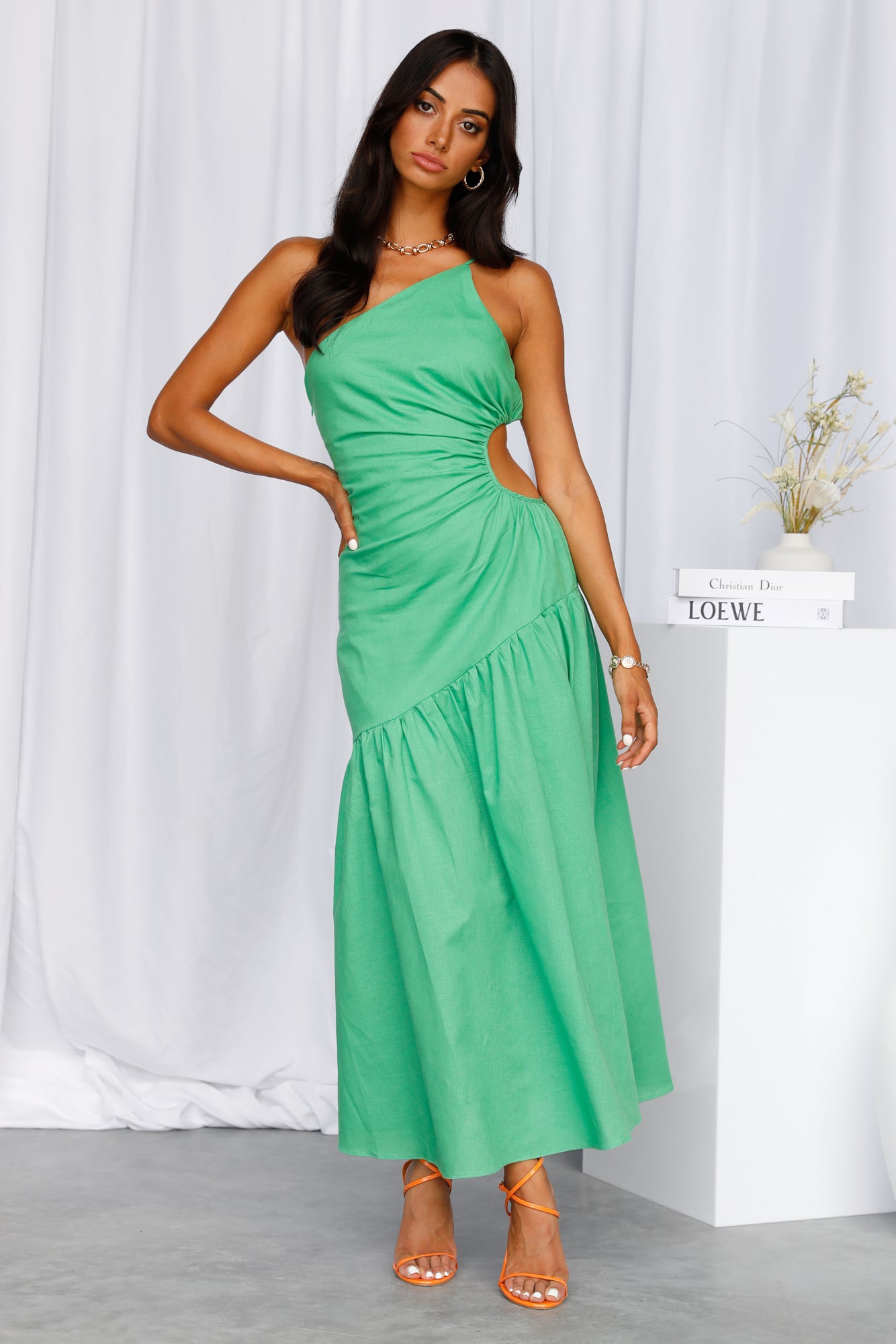 Lovely And Blissful Midi Dress Green