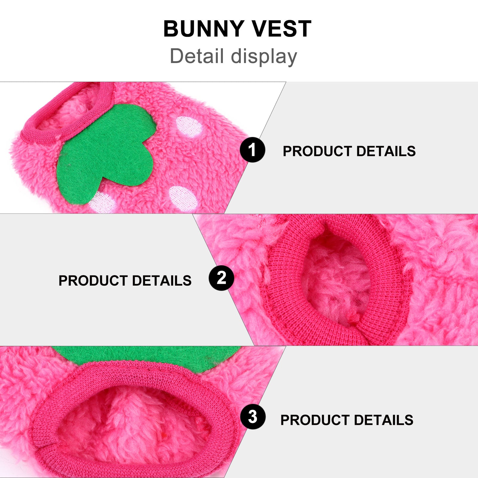 HOMEMAXS Winter Fleece Bunny Guinea Pig Clothes Small Pet Apparel Costume Pet Vest Hoodie