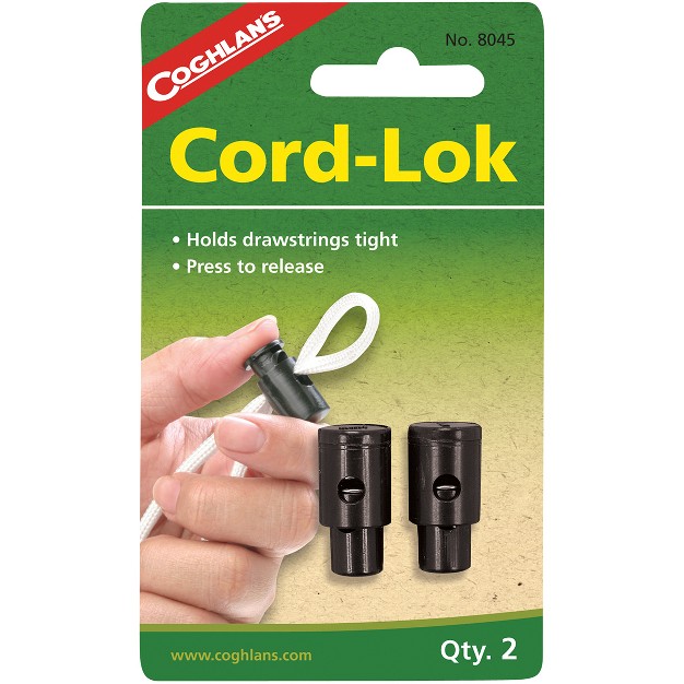 Coghlan x27 s Cord lok 2 Pack Holds Drawstrings Shoestrings Tight Quick release