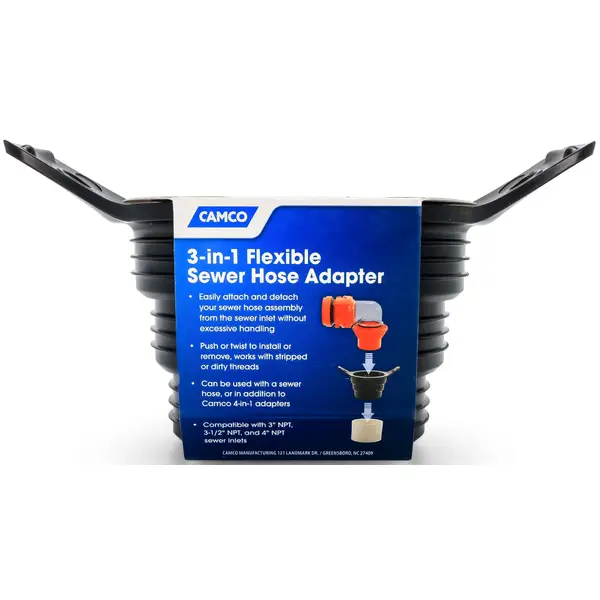 Camco Flexible 3-in-1 Sewer Hose Seal