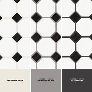 Daltile Octagon and Dot Matte White with Black Dot 12 in. x 12 in. Glazed Ceramic Mosaic Tile (1 sq. ft.each) 65012OCT21CC1P2