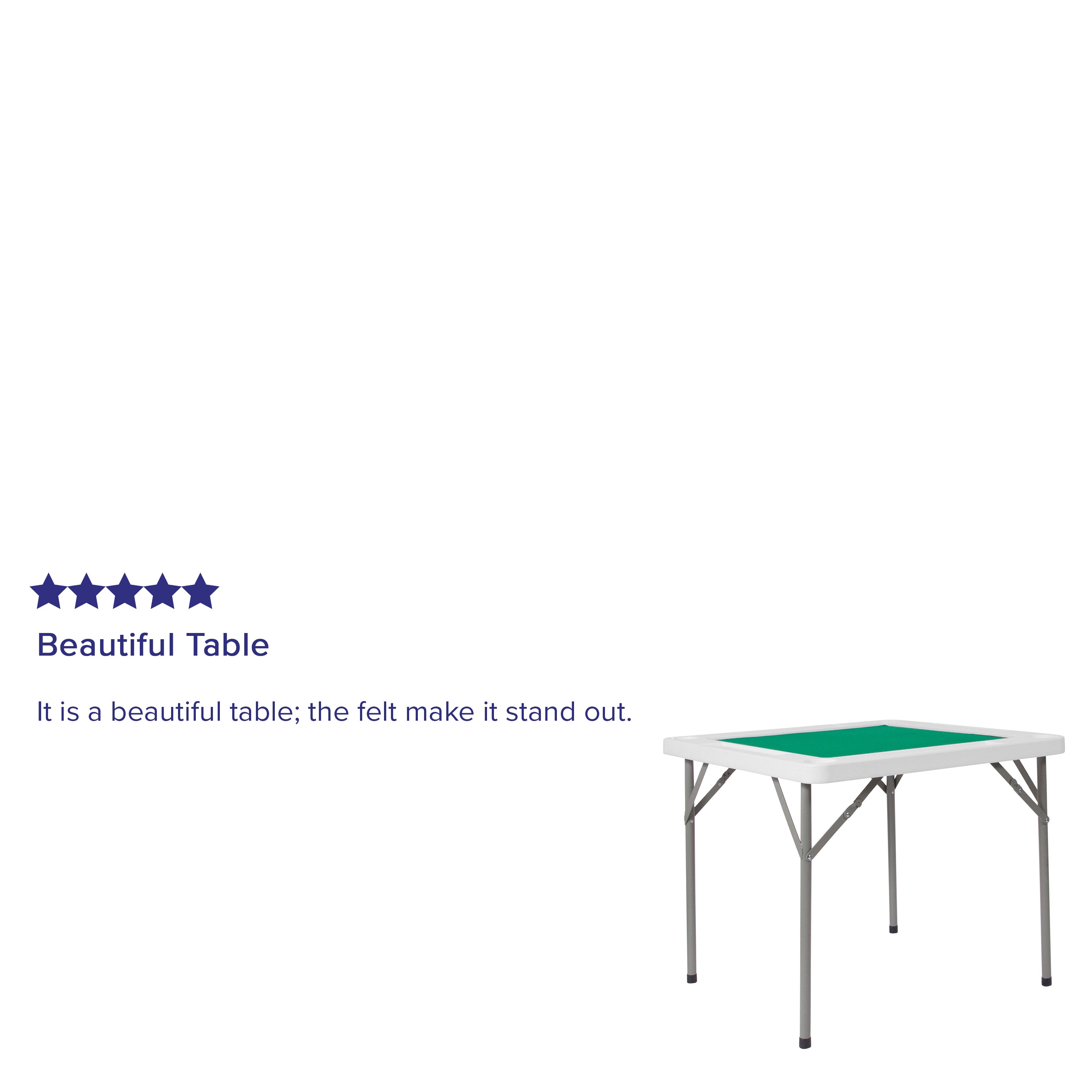 Flash Furniture 34.5" Square 4-Player Folding Card Game Table with Green Playing Surface and Cup Holders