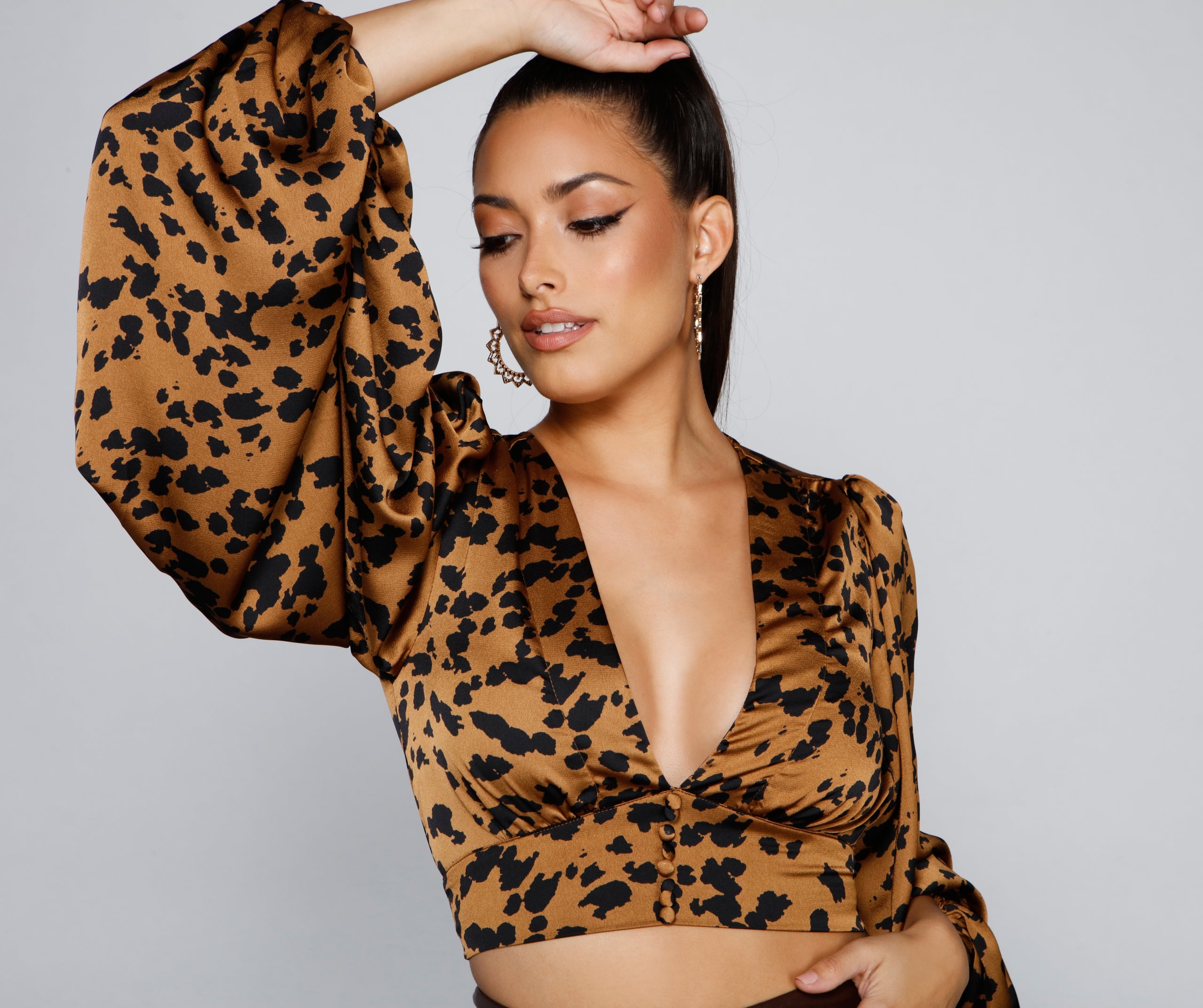 Chic Look Leopard Print Crop Top