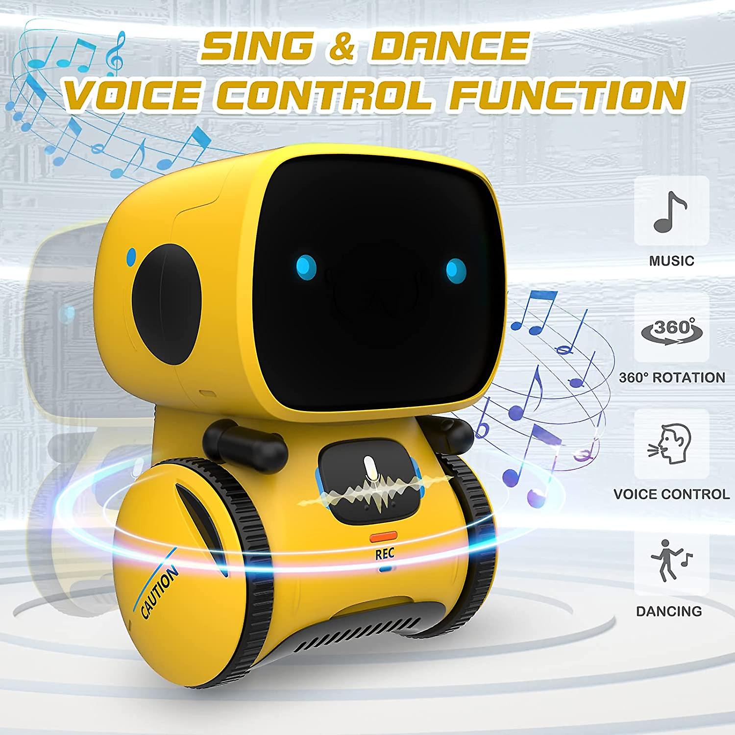 Baicccf Smart Robot Toys For Kids Children， Boys Girls Toys For 3 Years Old Up， Gifts Intelligent Educational Robotic Toy， Voice Control andtouch Sense，