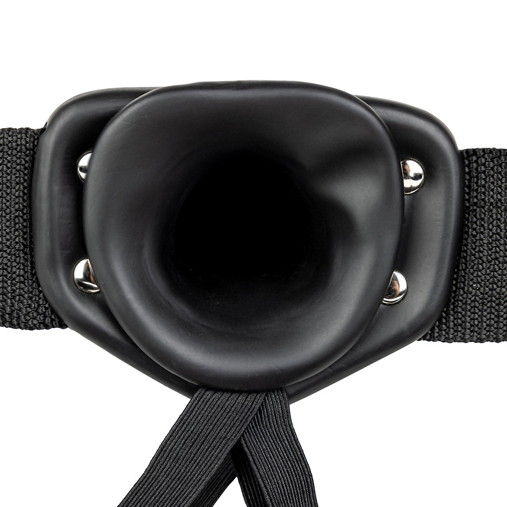 Real Rock Hollow 6 Inch Strap-On in Black