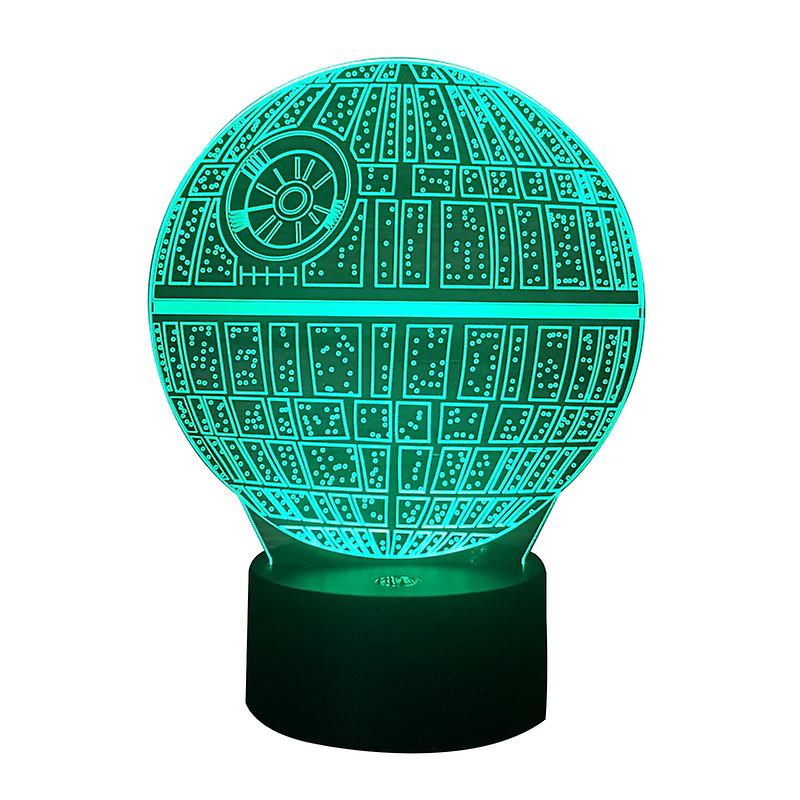 3d Optical Illusion Lamp Led Night Light， Usb Touch Star Wars Death Star 3d Small Table Lamp Black Base