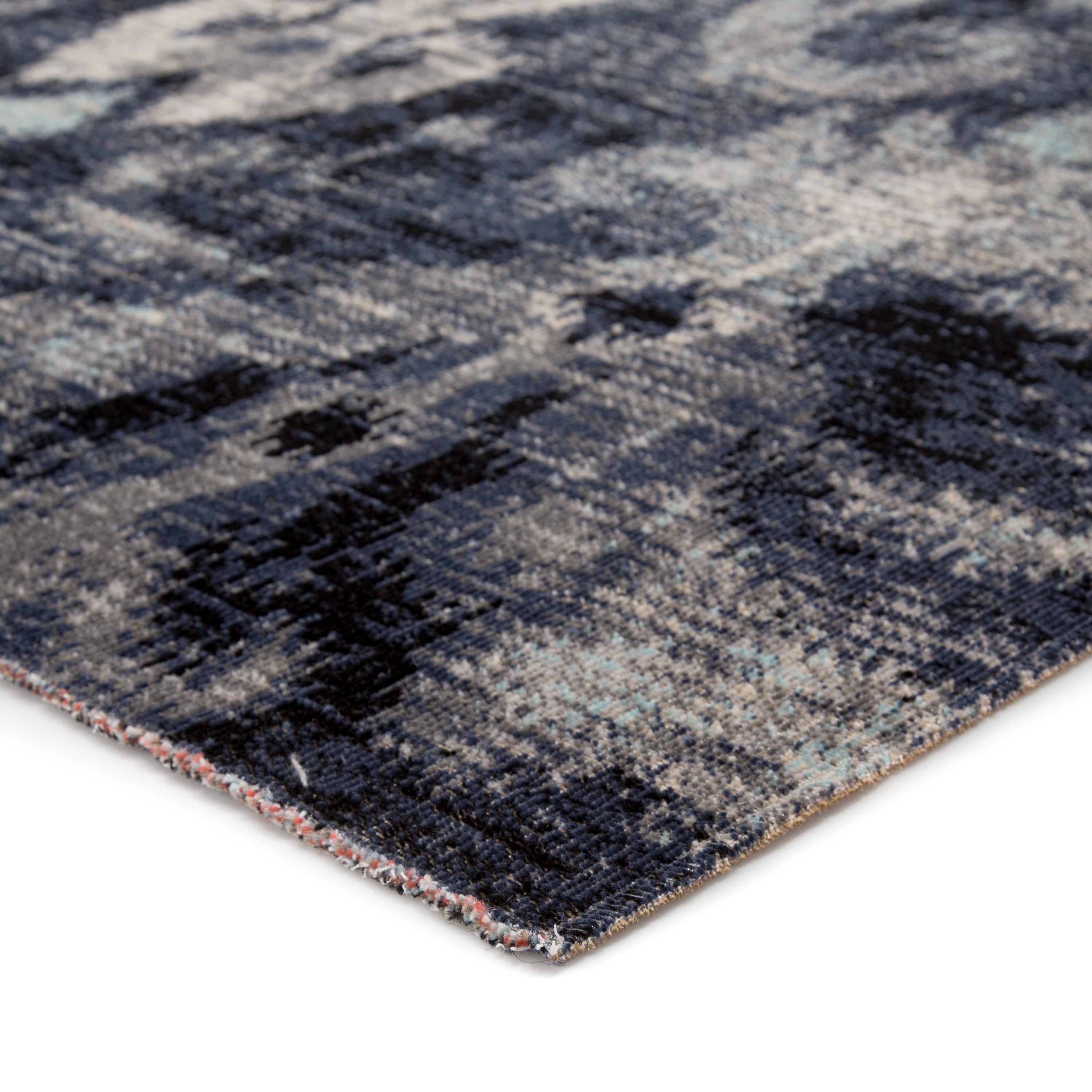 Zenith Indoor/ Outdoor Ikat Black & Blue Area Rug