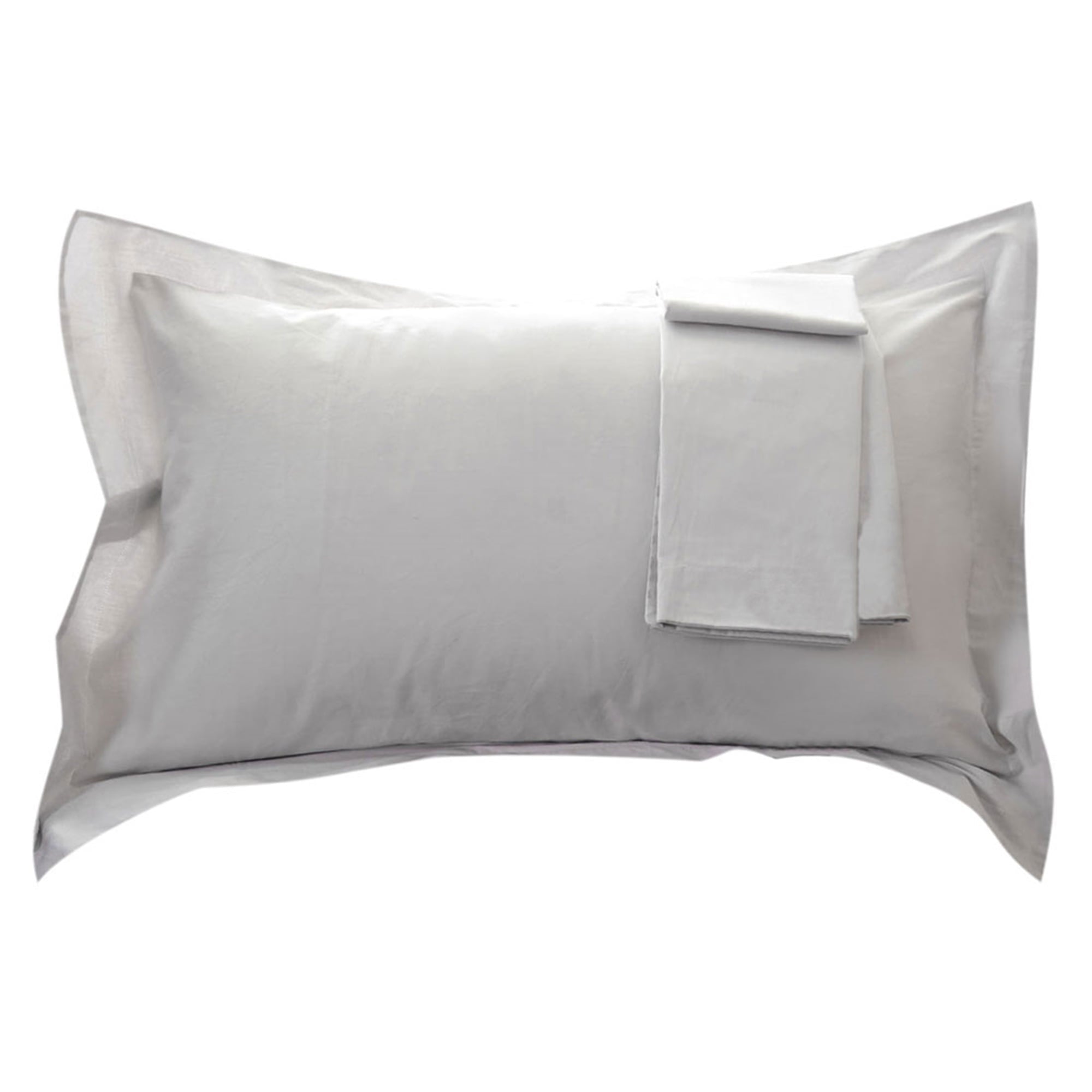 PiccoCasa 2Pcs Cotton Pillowcases for Bedding， Silver Gray King(20