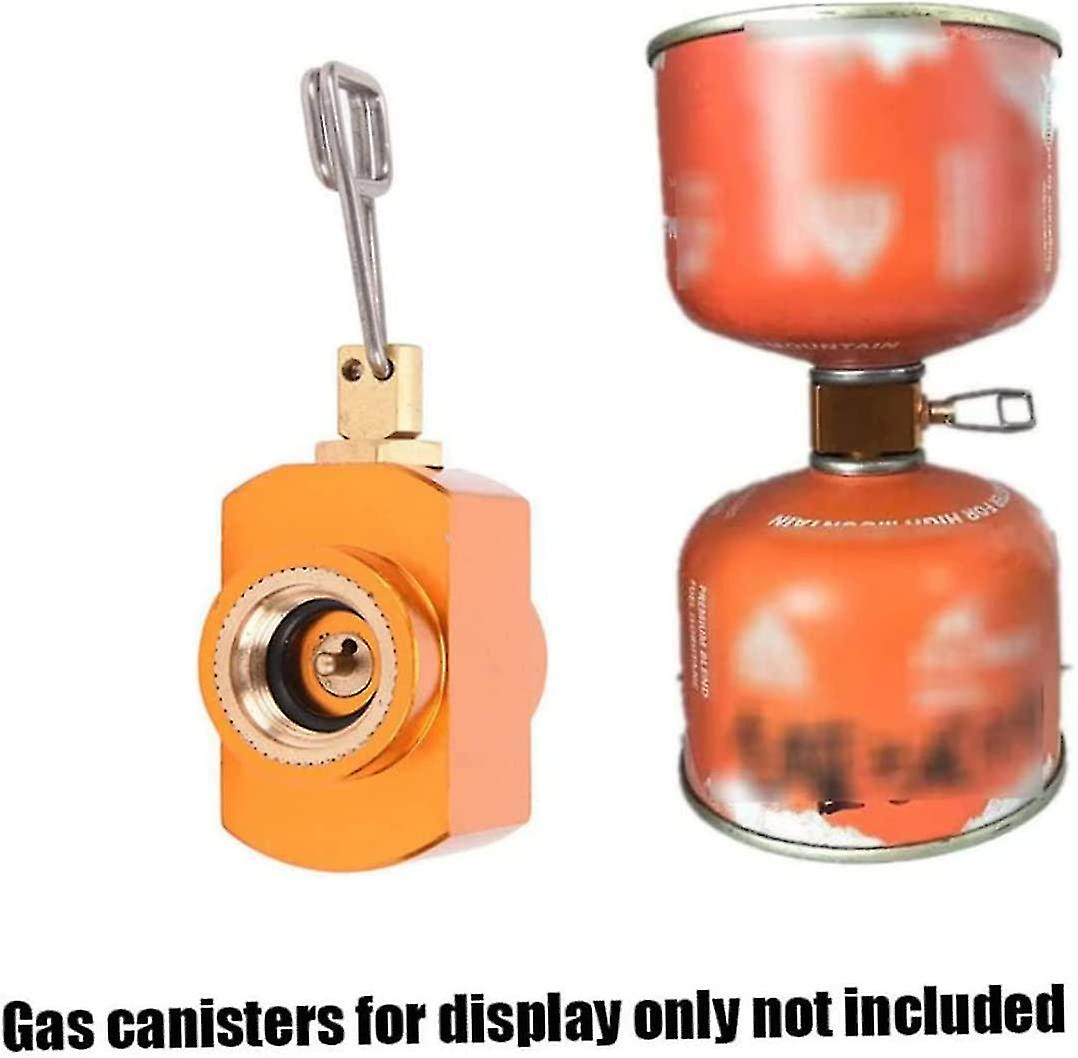 Outdoor Camping Gas Stove Adapter Gas Refill Adapter Gas Saver Shifter Refill Adapter Gas Camping Stove Cylinder(yellow)(1pcs)