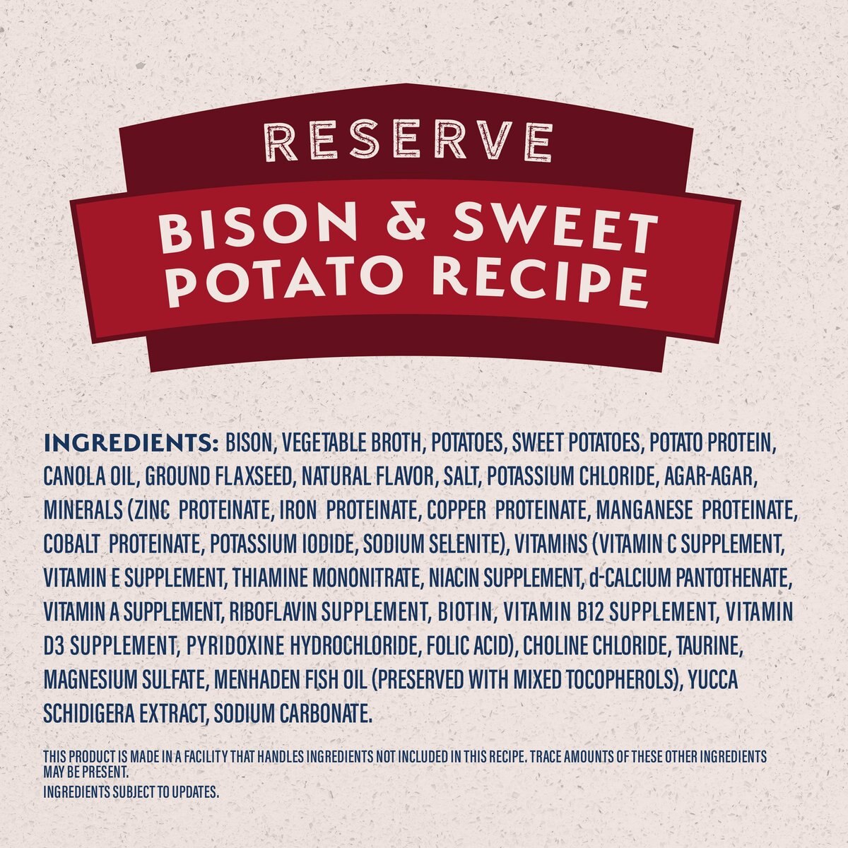 Natural Balance Limited Ingredient Reserve Bison and Sweet Potato Recipe Wet Dog Food