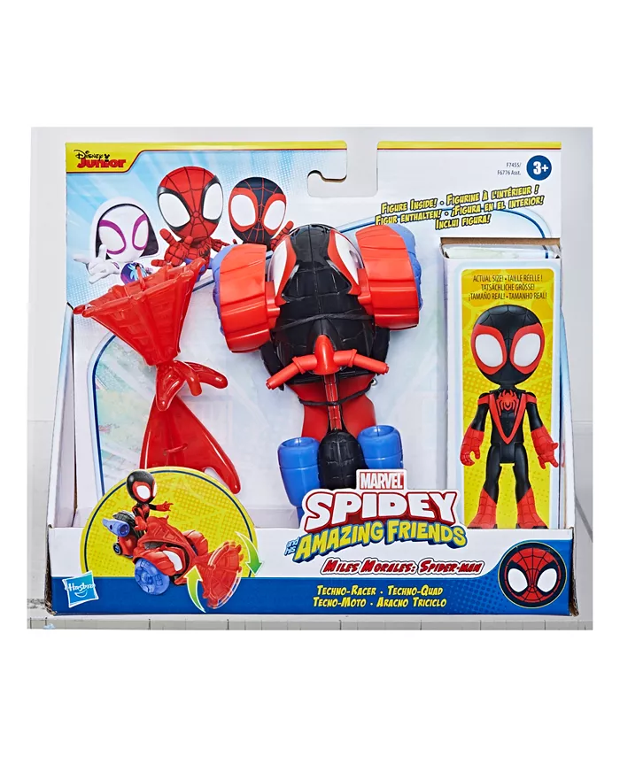 Spidey and His Amazing Friends Marvel Miles Morales- Spider-Man Techno Racer Set