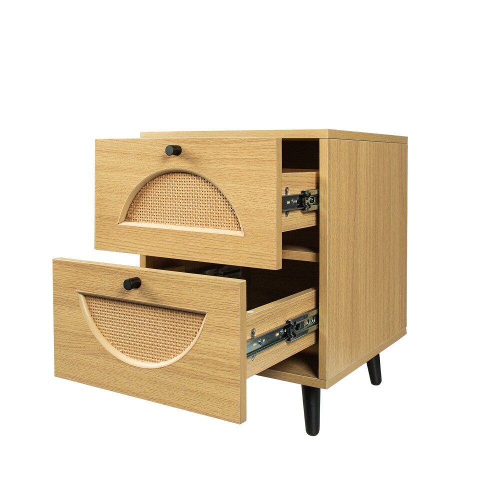 Oak MDF Sideboard with Storage Spaces for Bedroom and Living room