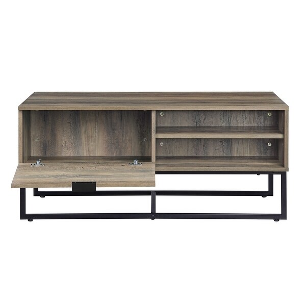 ACME Homare Coffee Table in Rustic Oak and Black Finish