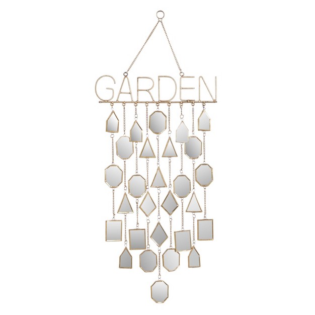 Iron Eclectic Garden Windchime Gold silver Olivia amp May