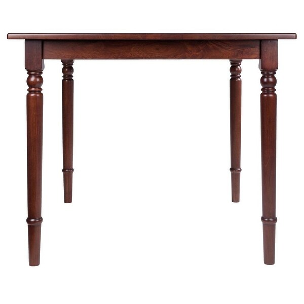 Wood Mornay Square Dining Table， Walnut Finish