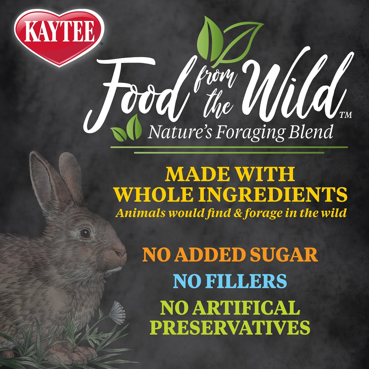 Kaytee Food From the Wild Rabbit Food， 4-lb bag