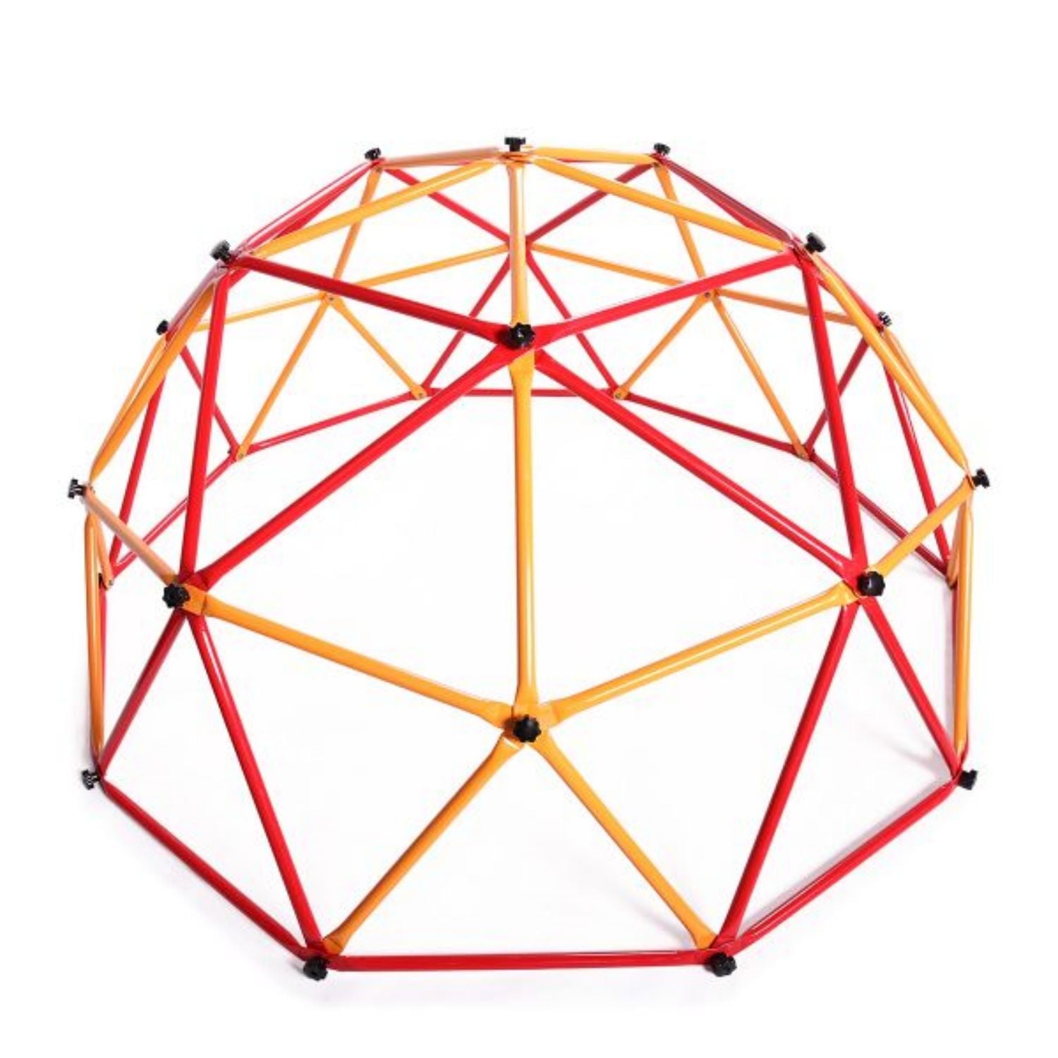 Cmgb Geometric Dome Climber for Kids Outdoor Jungle Gym Monkey Bars for Backyard Support 500LBS Indoor Climbing Toys for Toddlers 1-3，Red + Yellow