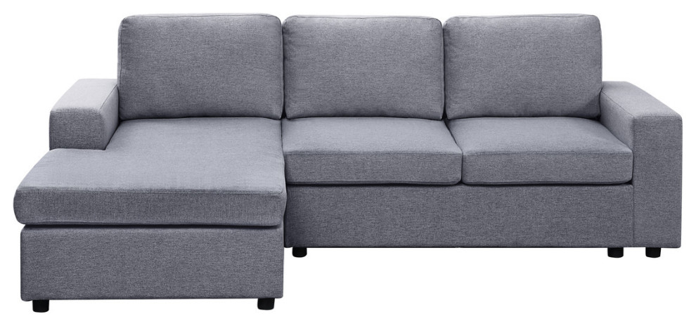 Aurelle Sofa With Reversible Chaise  Linen   Transitional   Sectional Sofas   by Lilola Home  Houzz