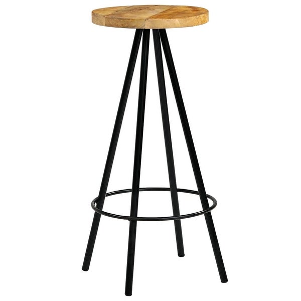 vidaXL Bar Stools 4 pcs Solid Mango Wood - 11.8