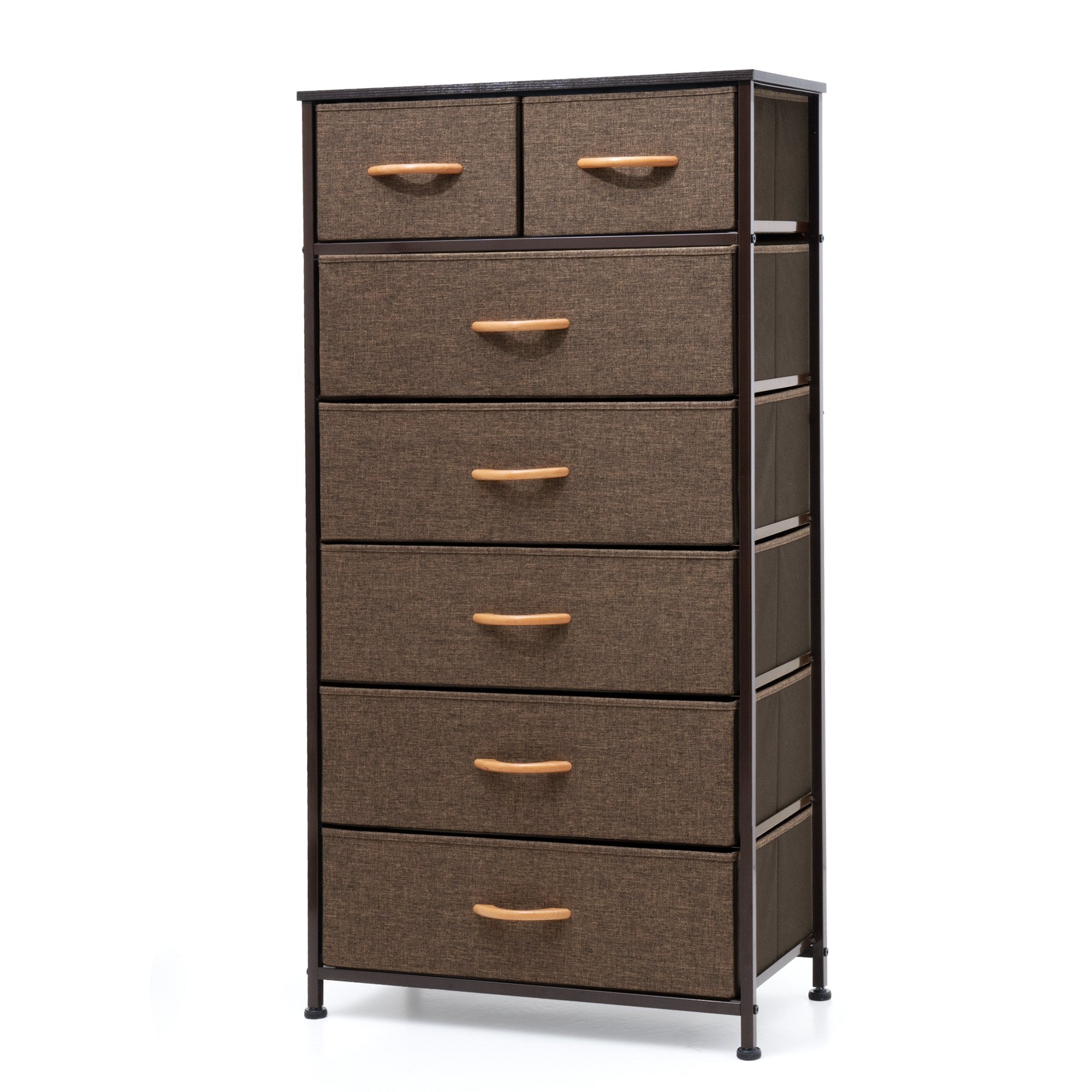 Pellebant Brown 7 Drawers Vertical Dresser Storage Tower Chest