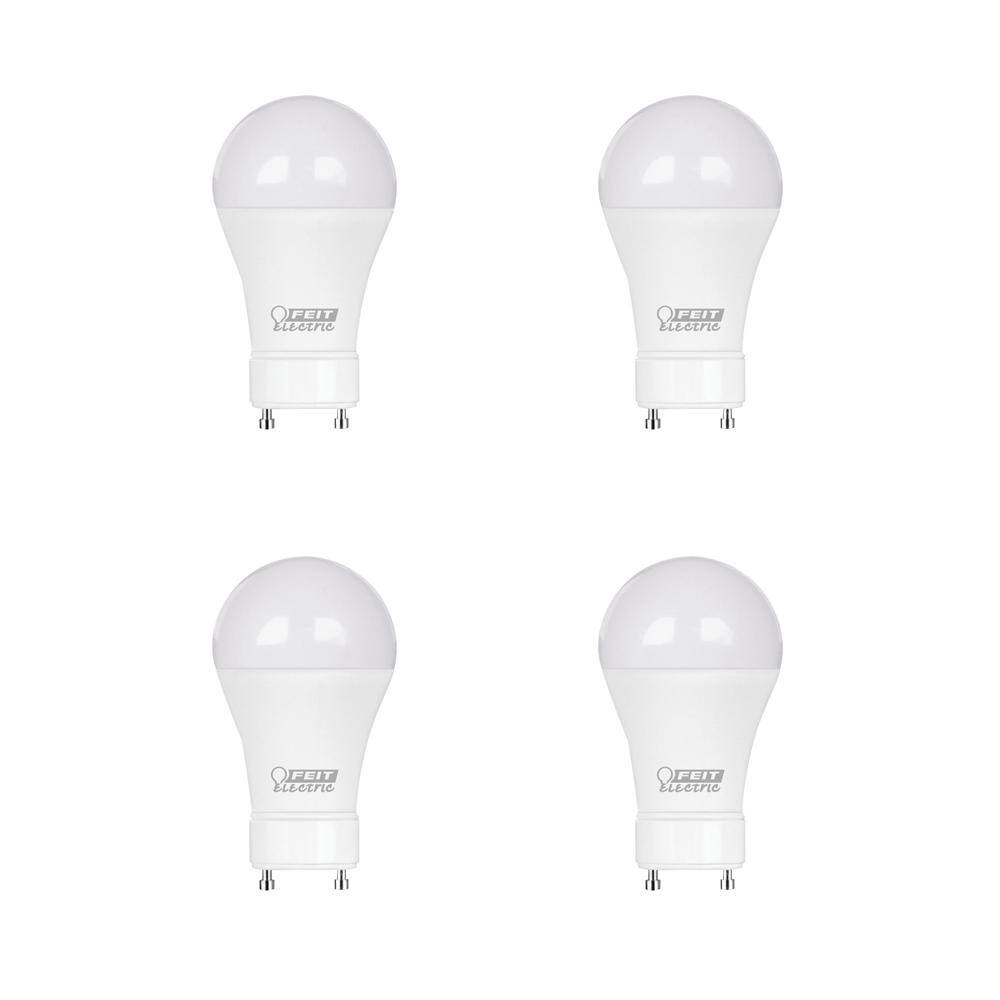 Feit Electric 60-Watt Equivalent A19 GU24 Dimmable CEC Title 20 Compliant LED ENERGY STAR 90 Plus CRI Light Bulb Bright White(4-Pack) BPOM60DM930CAGU244