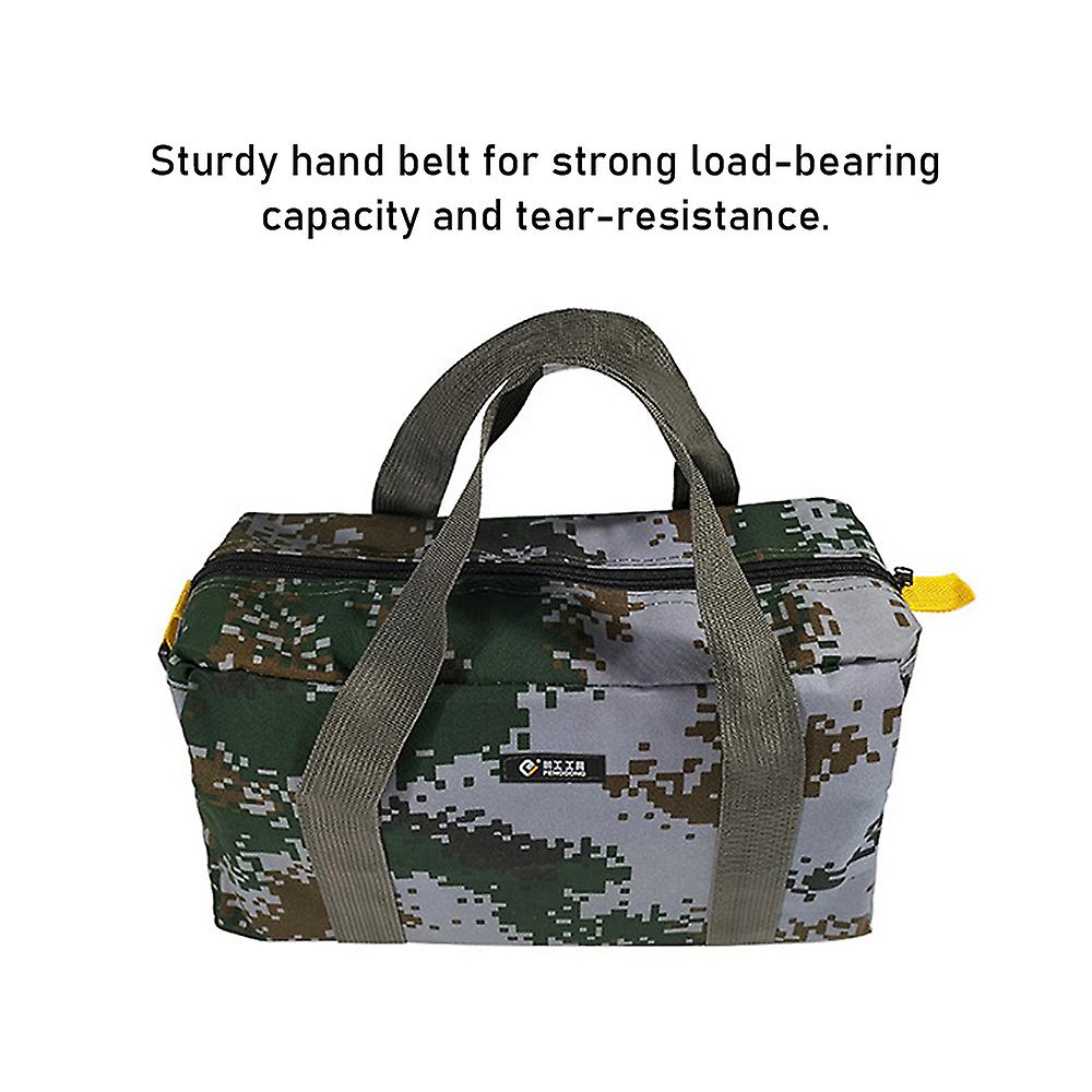 Penggong 14-inch Tool Bag Wear-resistant Storage Bag For Maintenance Tool Large Capacity Camouflage Canvas Bag No.331086