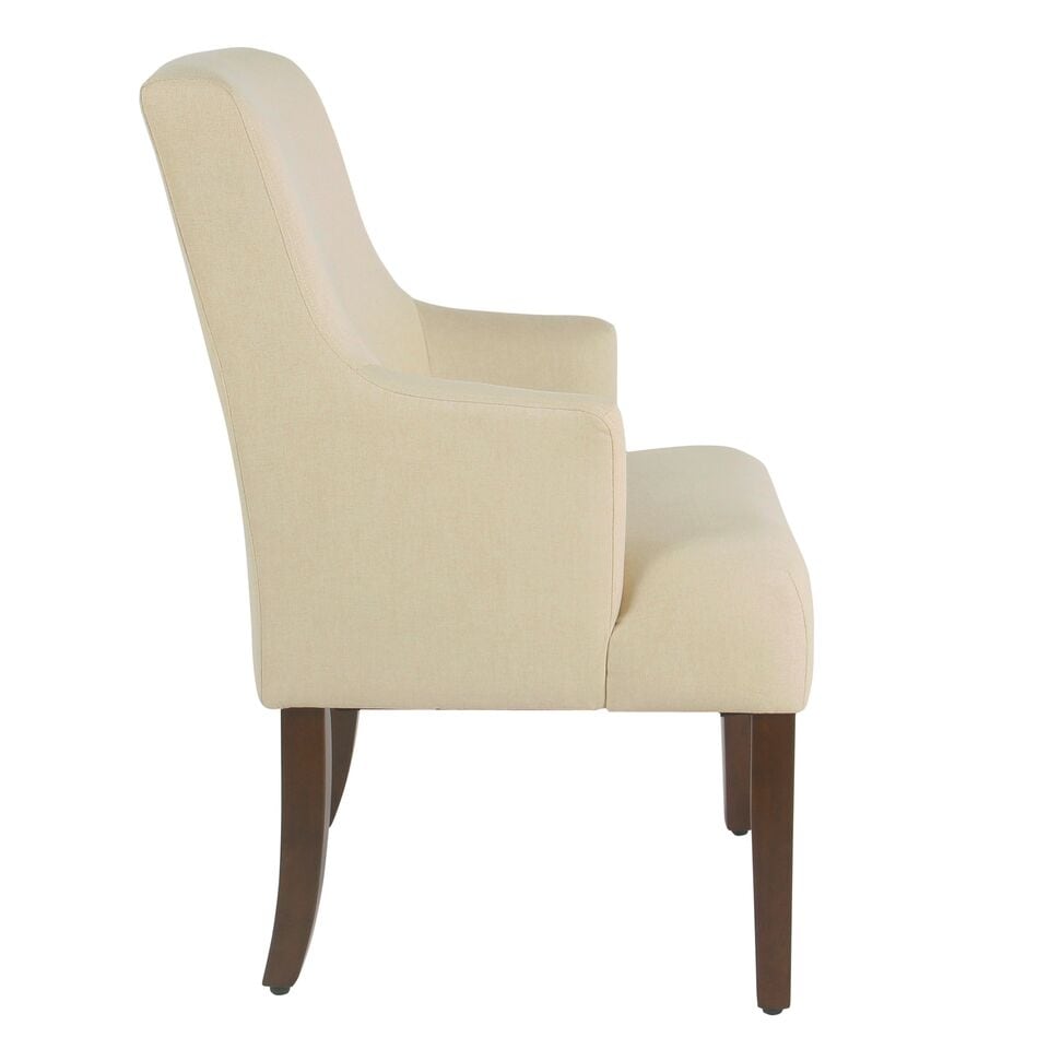 HomePop Meredith Anywhere Chair   Stain Resistant Cream Fabric