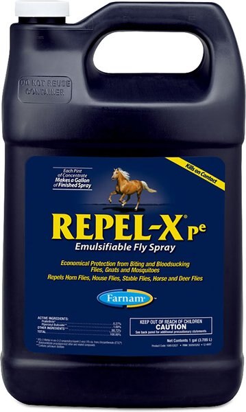 Farnam Repel-X Pe Emulsifiable Fly Repellent Horse Spray， 1-gal jug